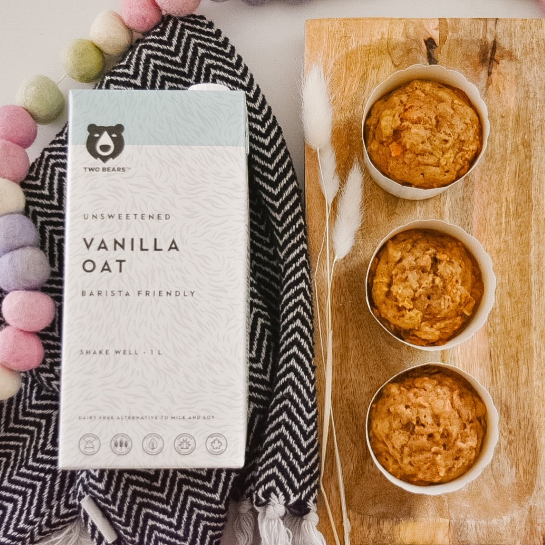 HEALTHY CARROT, APPLE,  & OAT MUFFINS