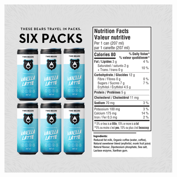 LactoseFree Dairy Vanilla Latte Two Bears