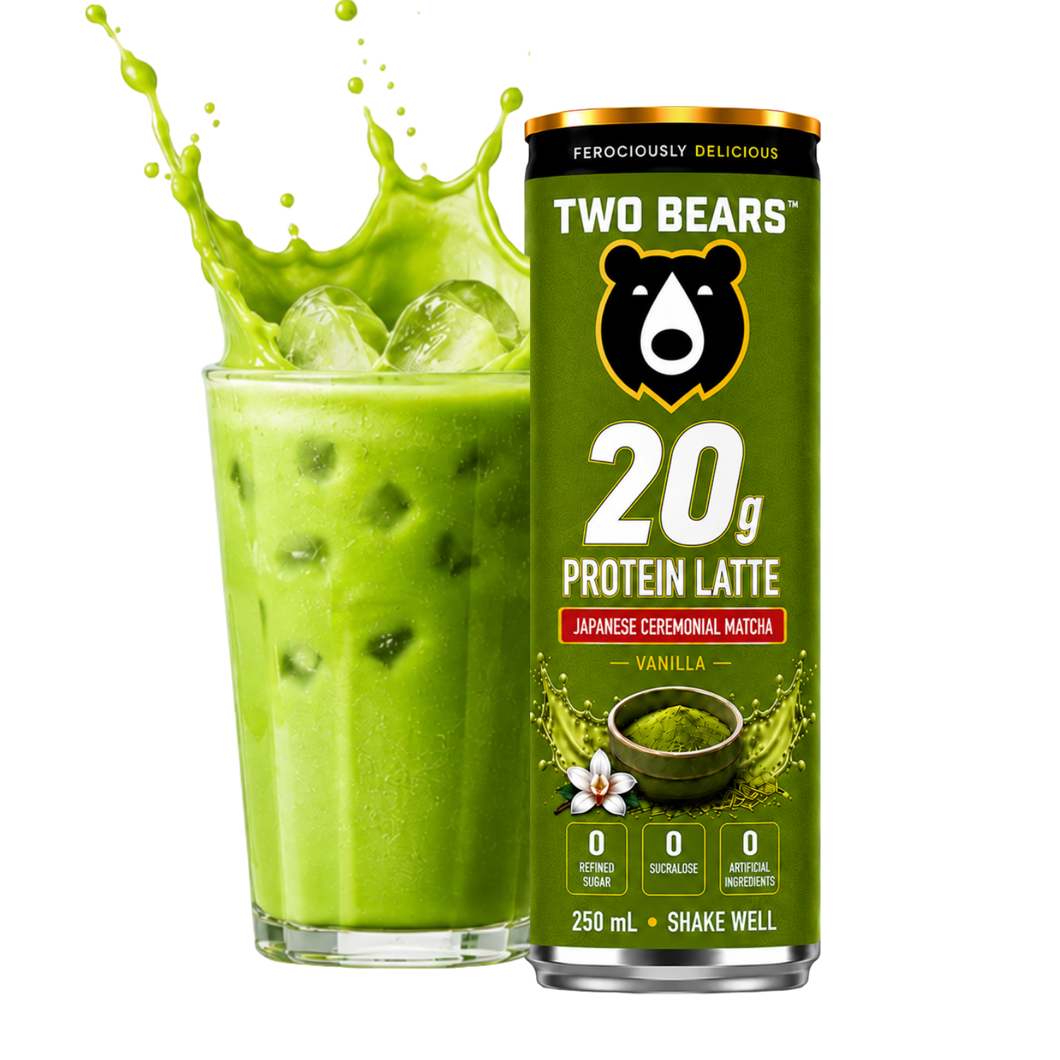 Vanilla Matcha Protein Latte