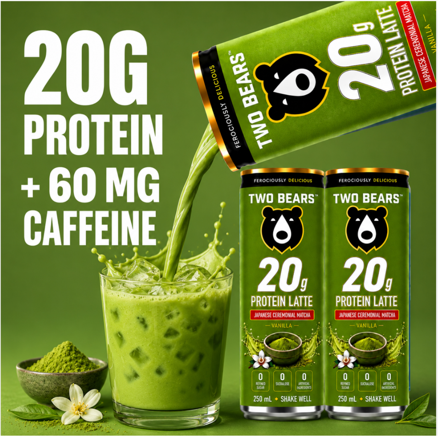 Vanilla Matcha Protein Latte