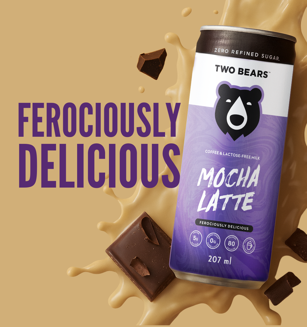 Lactose-Free Mocha Dairy Latte | Two Bears Lactose-Free Mocha Dairy Latte | Two Bears
