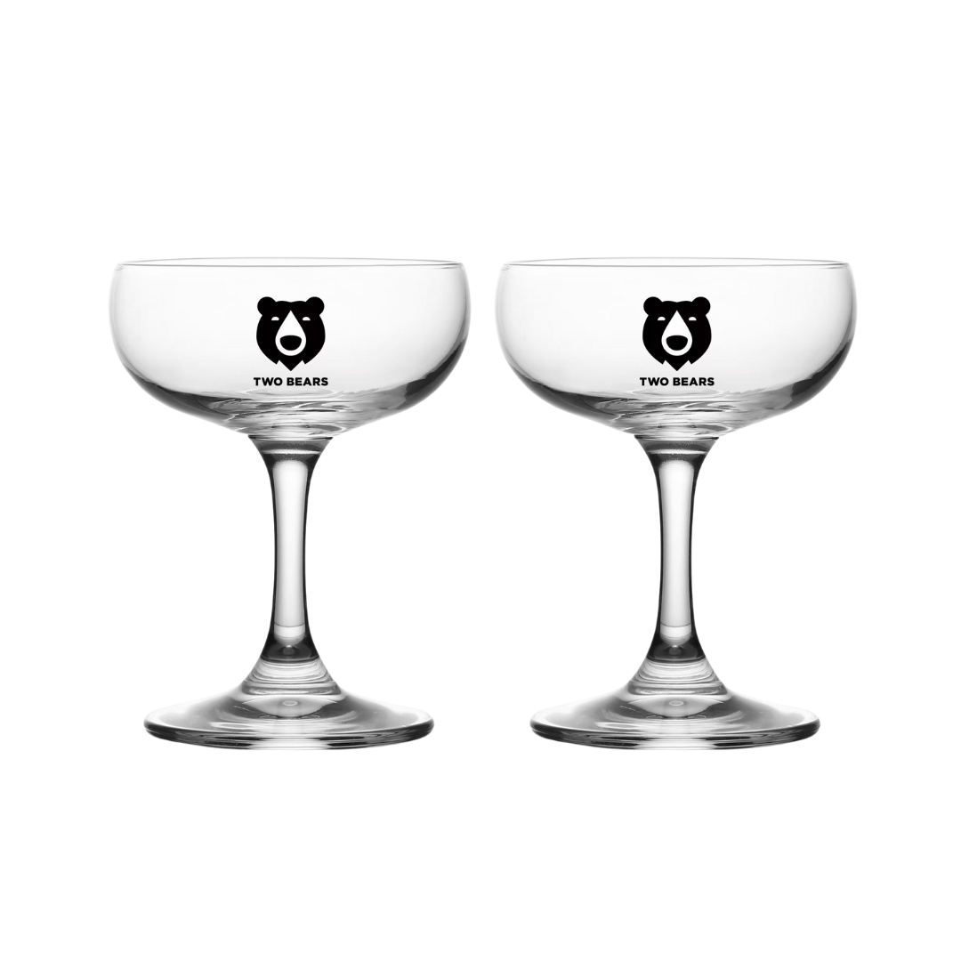 Two Bears Martini Glass
