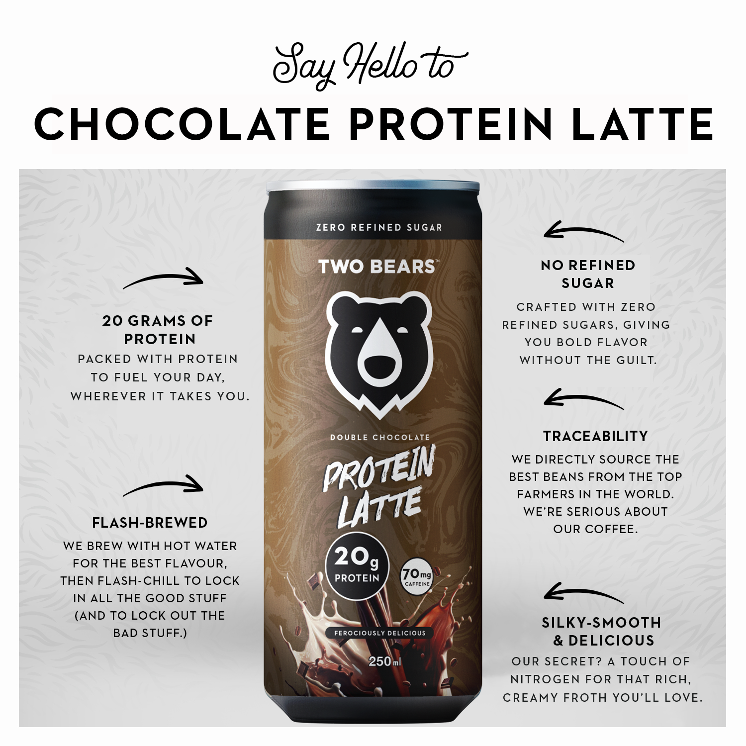 Double Chocolate Protein Latte (6 x Twelve packs = 72 cans)
