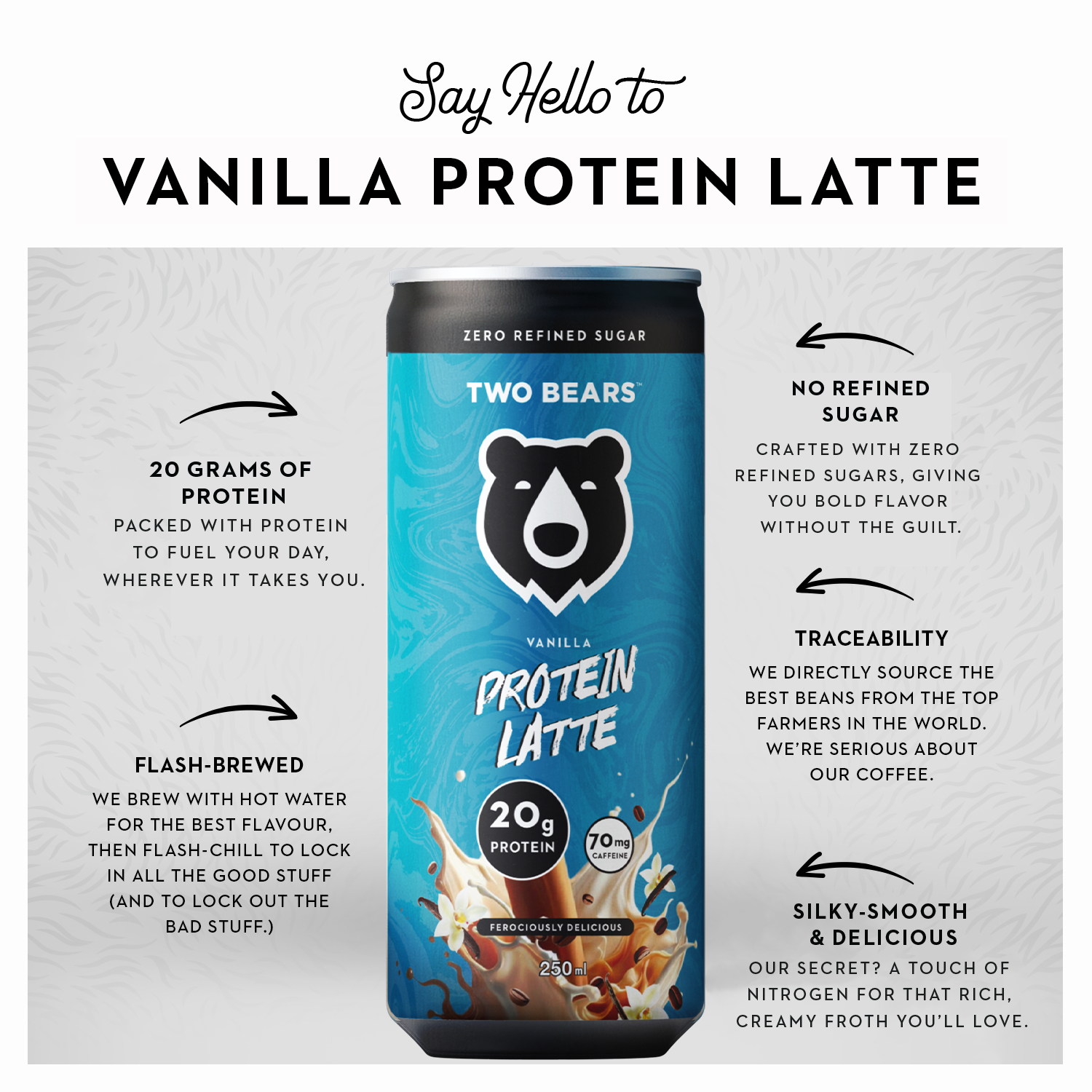Vanilla Protein Latte (6 x Twelve packs = 72 cans)