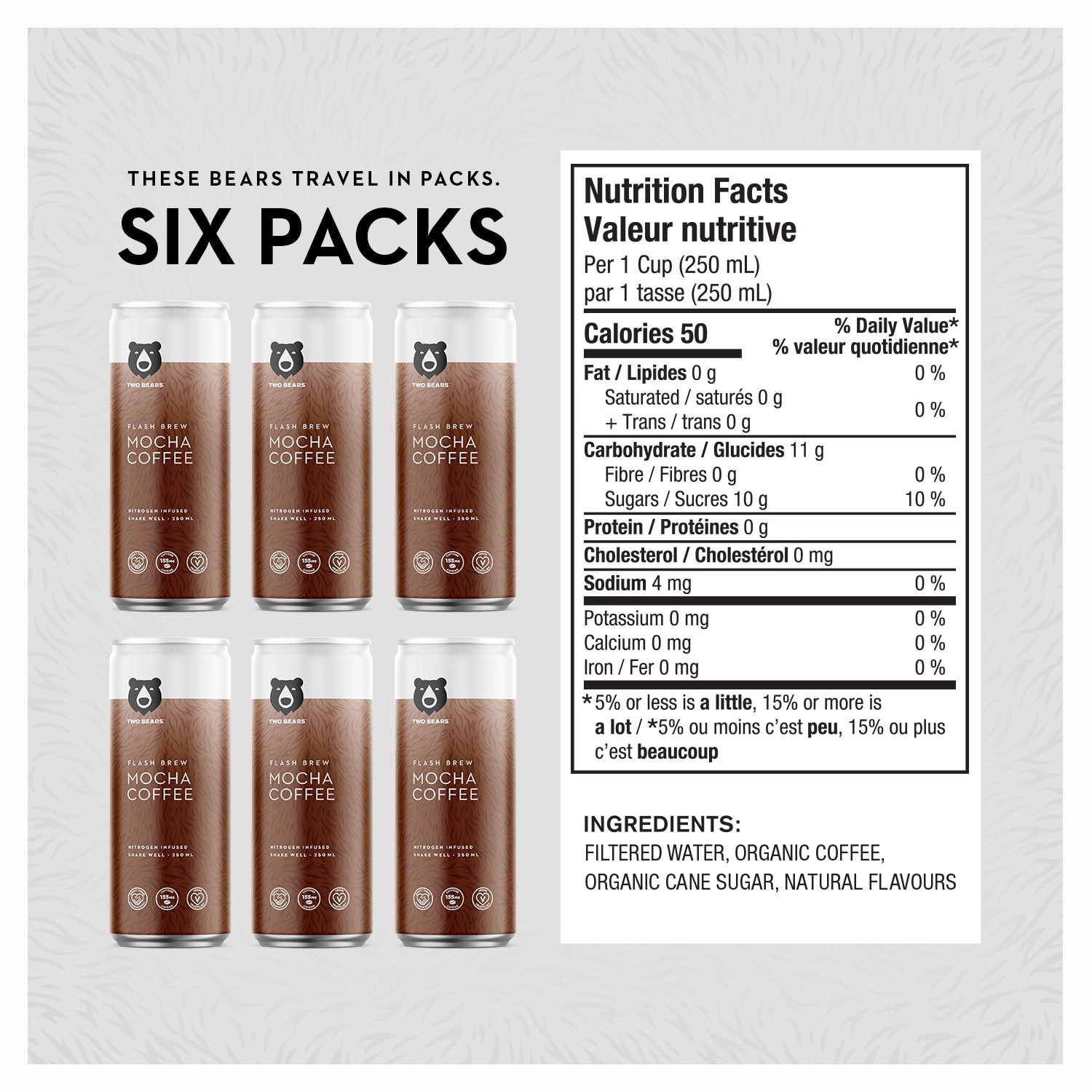 Mocha Flash Brew Coffee (12 x six packs = 72 cans)